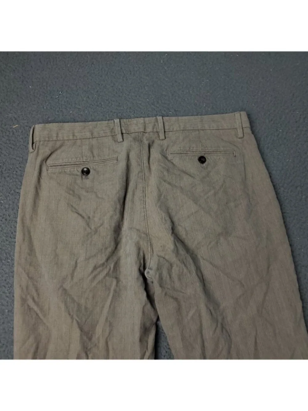 Banana Republic Dress Pants Mens 32x30 Vintage Straight Beige Plaid Checkered